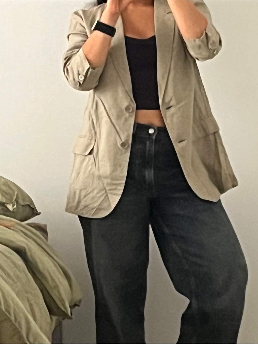 United Colors Of Benetton Light Green Oversized Women's Blazer